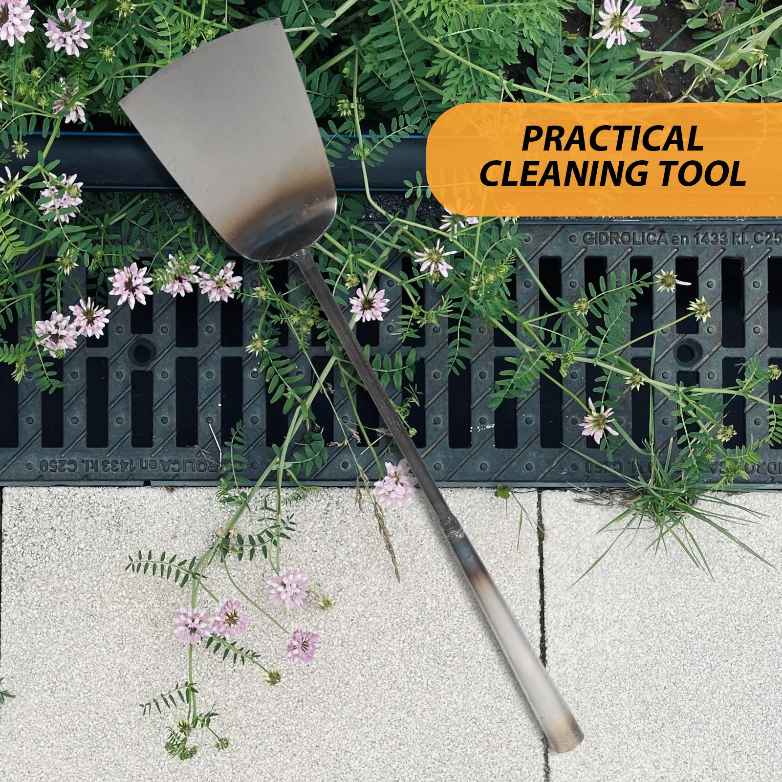 

Long Handle Wrought Iron Gutter Cleaning Small Garden Rain Tool Household Roof Leaves Removal Efficient Debris Hand Fast Gutters