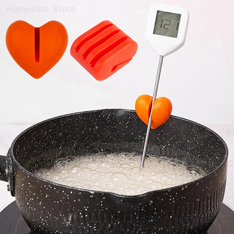 

Silicone Thermometer Holder Clip Fixed Probe Clip For Pot Candy Making Temp Probe Pot Clip Holder Kitchen Gadgets