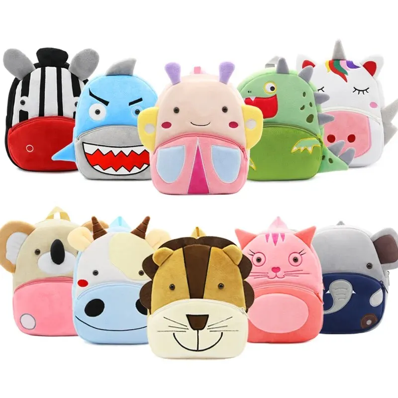 Cartoon Cute Plush Backpack Animal Backpack Boy Girl School Backpack Outing Leisure Bag