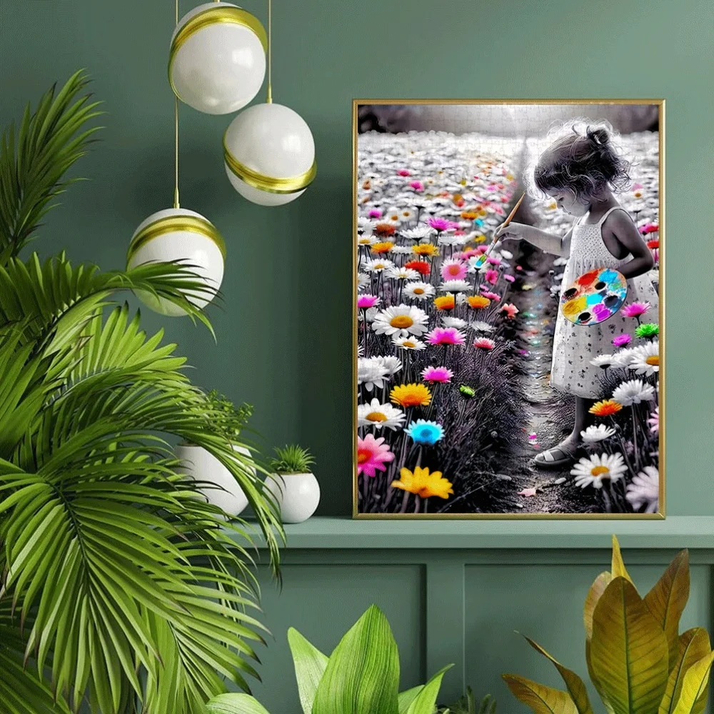 Puzzle papierowe o wymiarach 1000 elementów z realistycznym wzorem i elementami artystycznymi, idealne jako duża zabawka dla dorosłych. Służy jako G