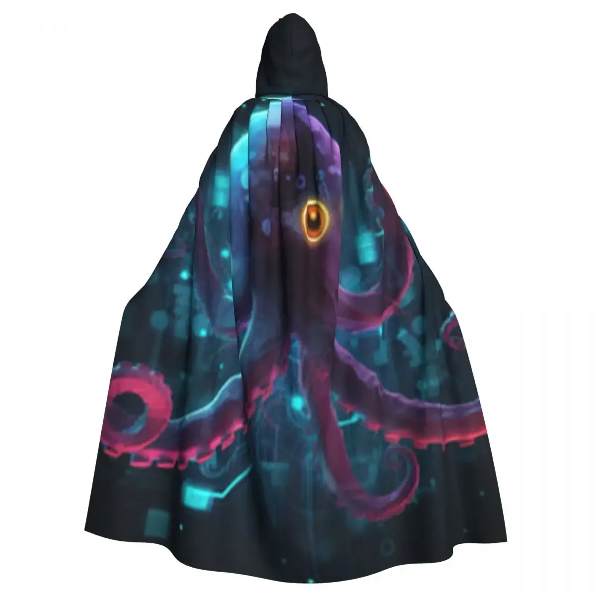 

Long Cape Cloak Octopus With Light Hooded Cloak Coat Autumn Hoodies