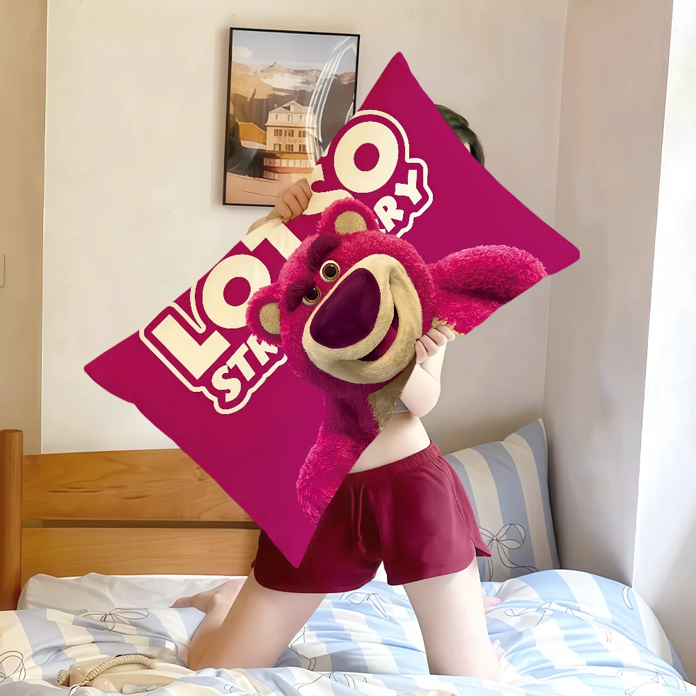 مضحك الكرتون لطيف L-Lotso h-Huggin الدب dn مستطيل وسادة غطاء أريكة المنزل غرفة المعيشة مكتب hogar مقهى المخدة