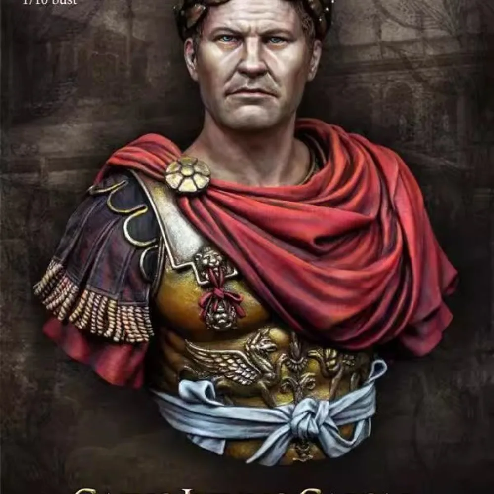 1/10 Julius Caesar Resin Character Bust White Blank Model 3D Printed DIY Coloring Self-assembly Figurine Miniature Sculpture