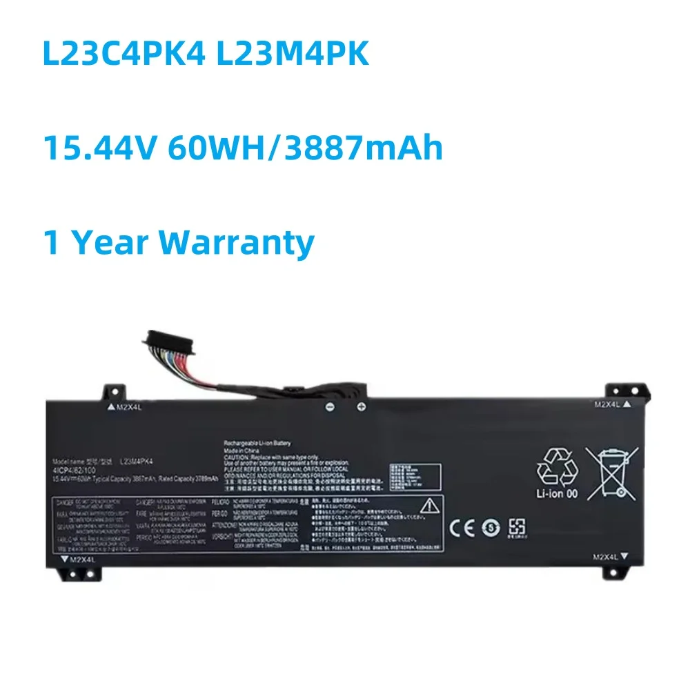 

Новый аккумулятор для ноутбука L23C4PK4 L23M4PK для Lenovo LOQ 15IRX9 15AHP9 15IAX9I 15IAX9 ARP9 L23B4PK4 15,44 В 60 Втч 3887 мАч