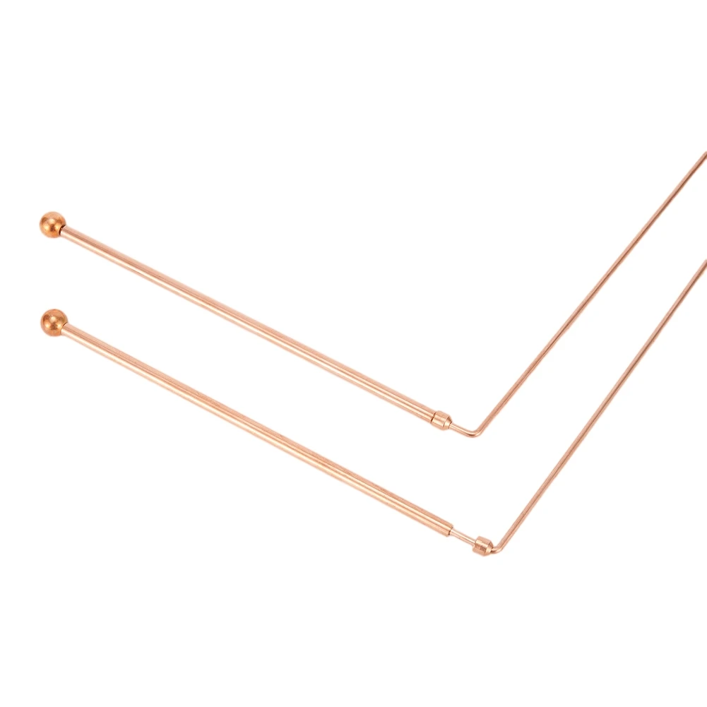 2pcs 99.9% Copper Dowsing Rods Metal Detector For Hunting Divining Water- Treasure Finding Divining Rods Divination Tools