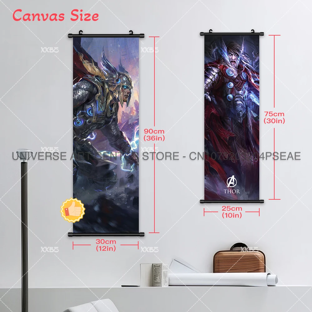 Thor Posters Odinson Hanging Painting The Avengers Home Decoration Marvel Scrolls Picture Latest Gift Berserkers Wall Artwork