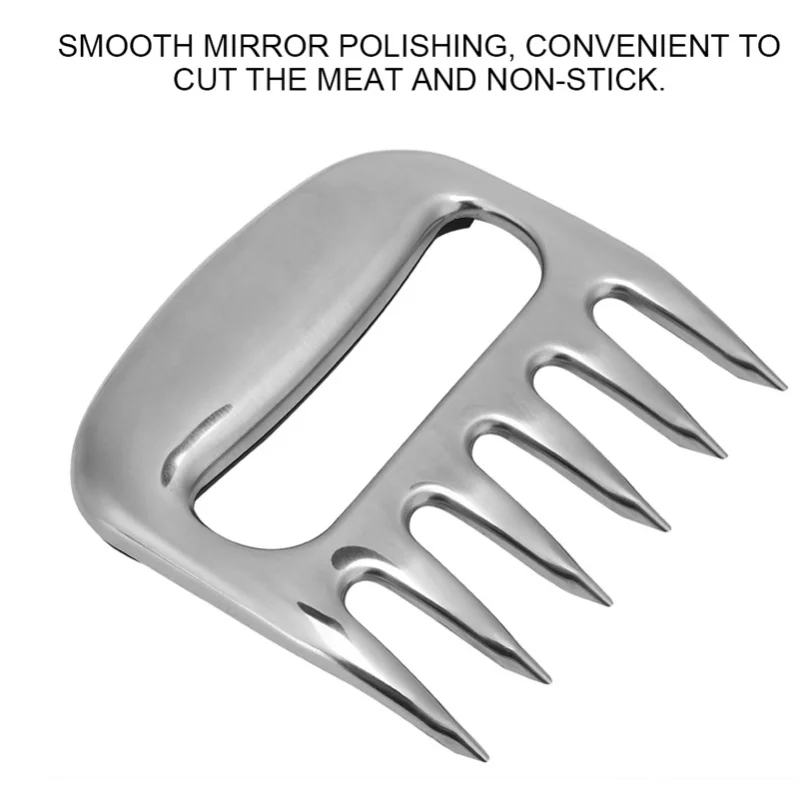 Stainless Steel Meat Divider Bear Claw Shaped Turkey Cutter Splitter BBQ Grilling Tools