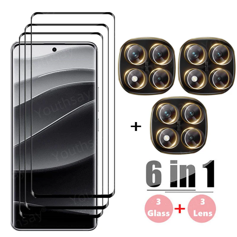 6in1 Glass For Poco X7 Screen Protector Poco X7 Tempered Glass 3D Protective Phone Camera Lens Film For Poco X7