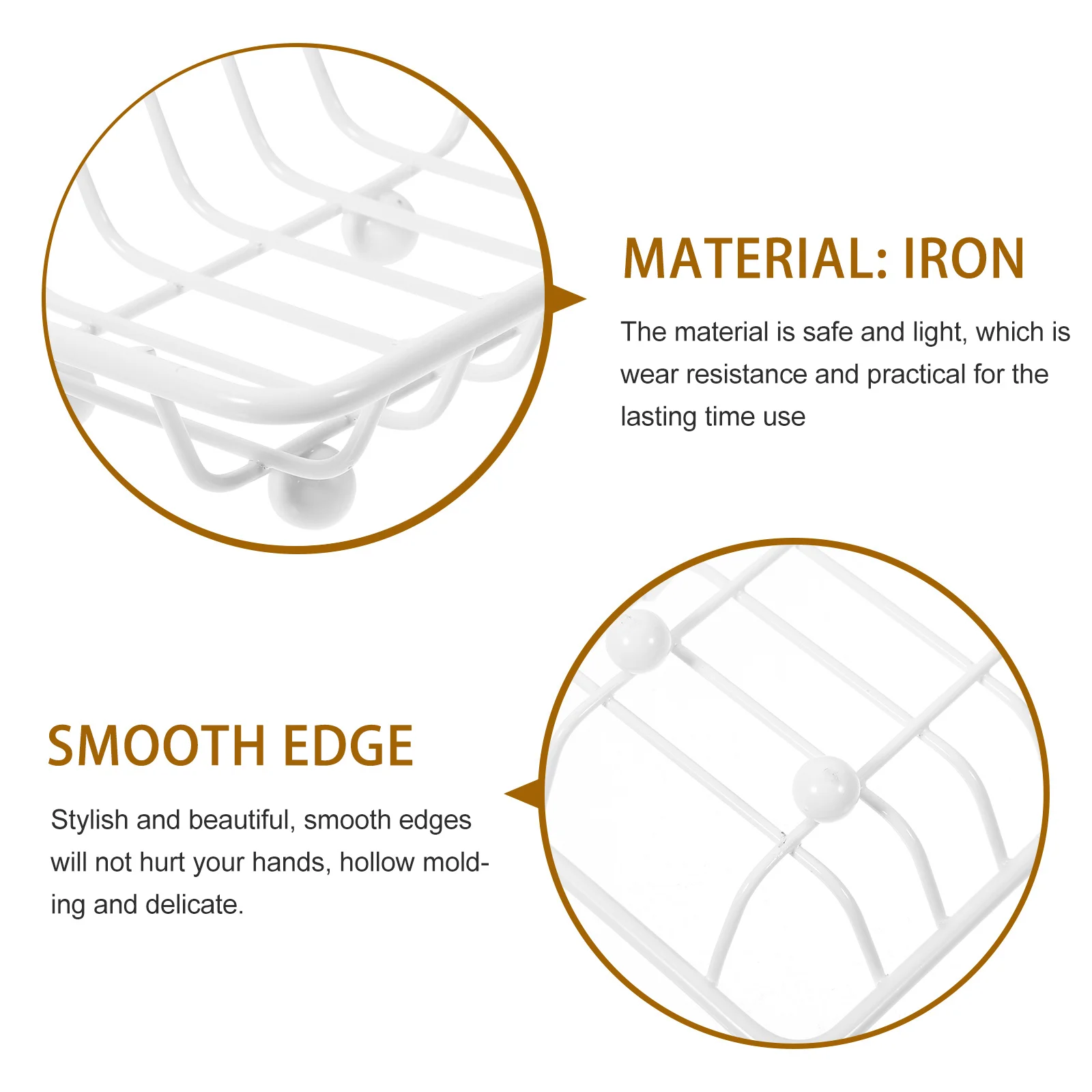 

Metal Soap Tray Holder Bathroom Draining Rack Practical Space Saving Smooth Edges Long Lasting Use Soap Holder