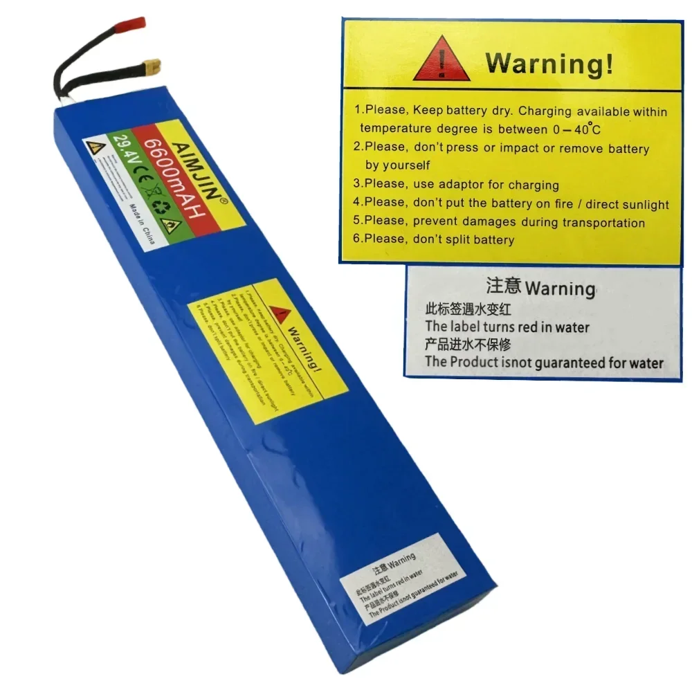 

29.4V 6600mAh 7S2P 18650 li-ion Rechargeable Battery Pack For Electric Bicycle Moped Balancing Scooter