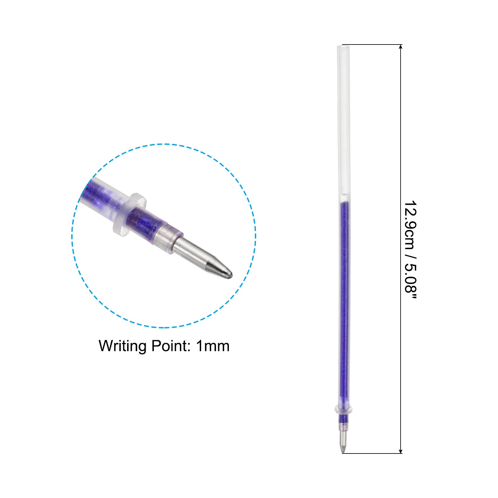 24/48Pcs 1mm Gel Pen Refill Sparkle Metallic Ink Bold Point for Adults Coloring Books Scrapbooking Art Drawing Journaling 8Color