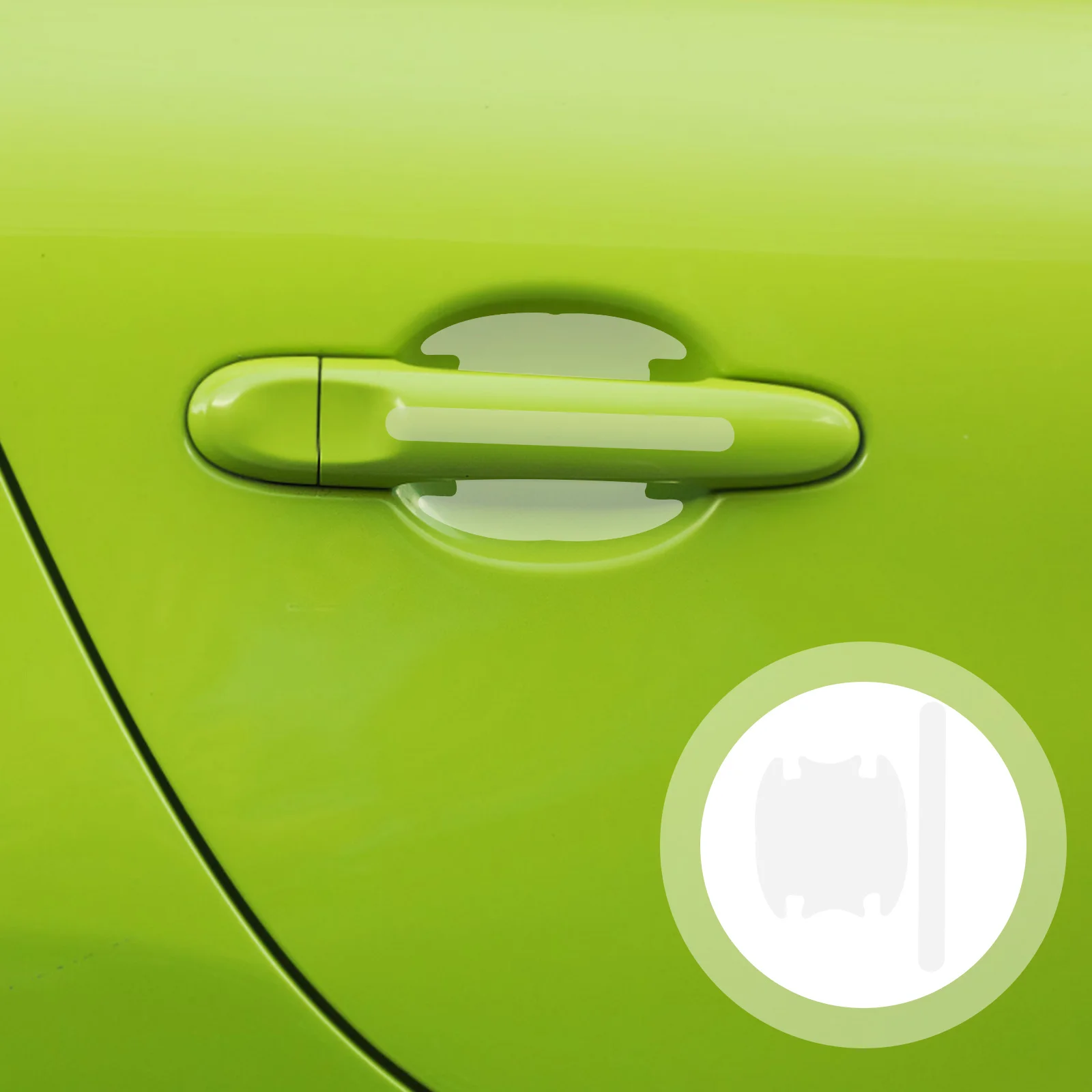 4 قطعة مقبض باب السيارة ملصق طبقة رقيقة واقية لمقاومة الخدش دائم مقاوم للماء غطاء تزيين السيارات متوافق مع #5