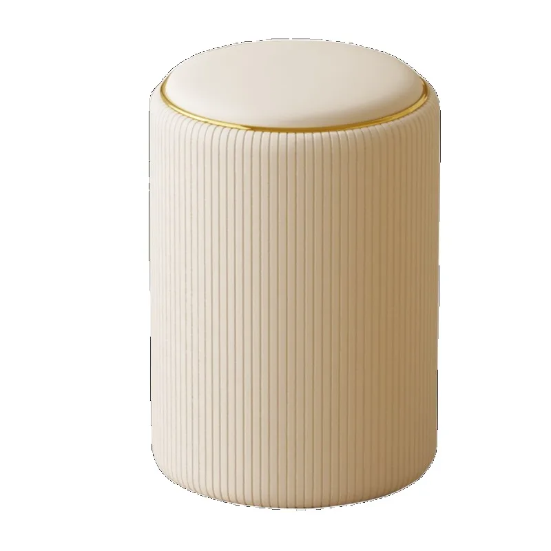 

Light luxury dressing stool, home dressing table chair, beauty manicure, cream style, bedroom makeup storage round