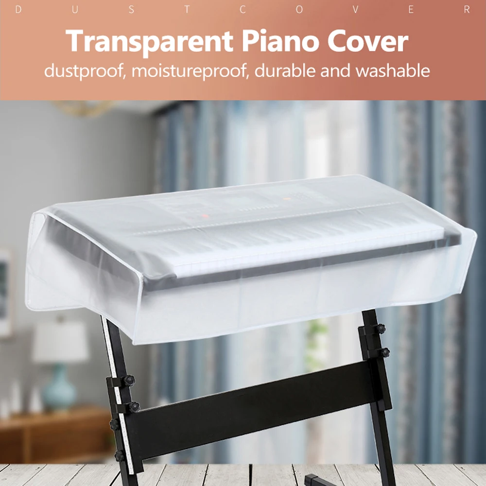 Transparent Grind Arenaceous Piano Cover Digital Piano Keyboard Dustproof and Waterproof Cover