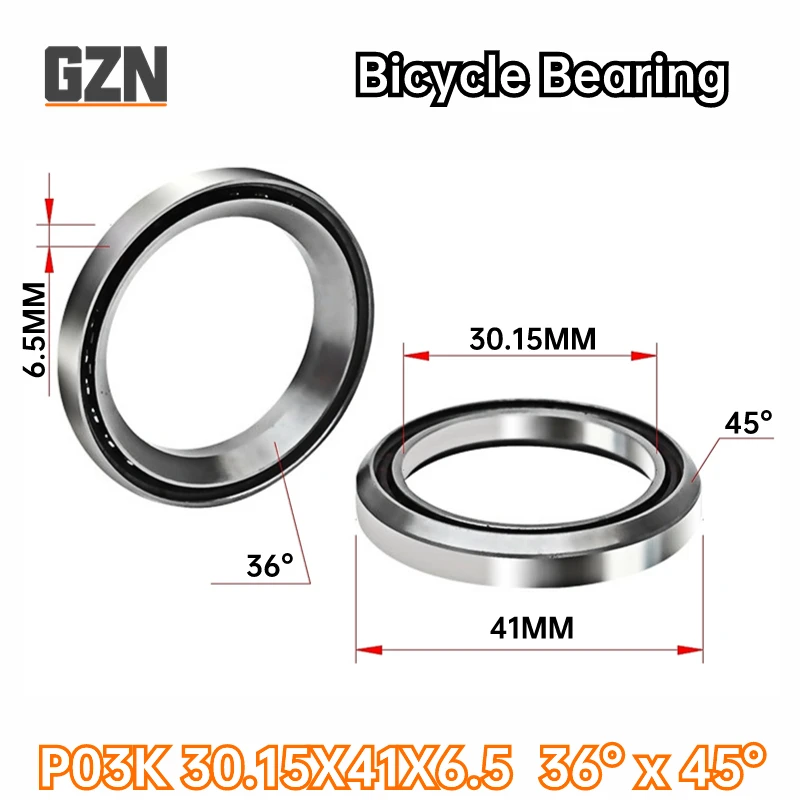 1PCS MH-P03K 30.15x41x6.5 36°x45° Bicycle Front Folding Bearing Center Shaft Bicycle Bowl Group Bearing Perin Repair Parts