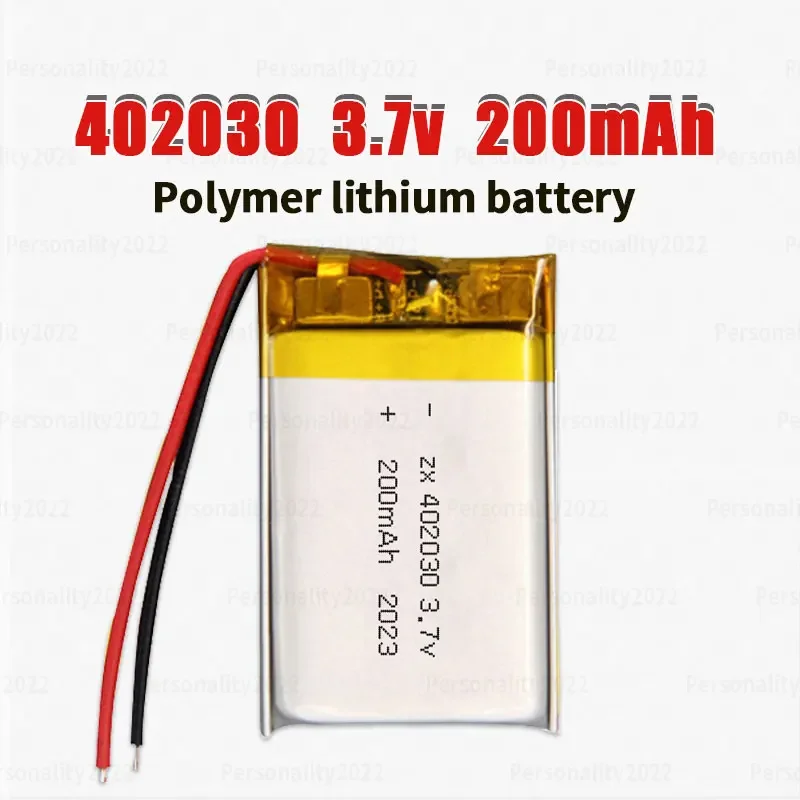 402030 200mAh 3.7V Lithium Polymer Battery for Smart Bracelet Voice Recorder GPS Tablet PC Pet Training Tool Webcam Batteries