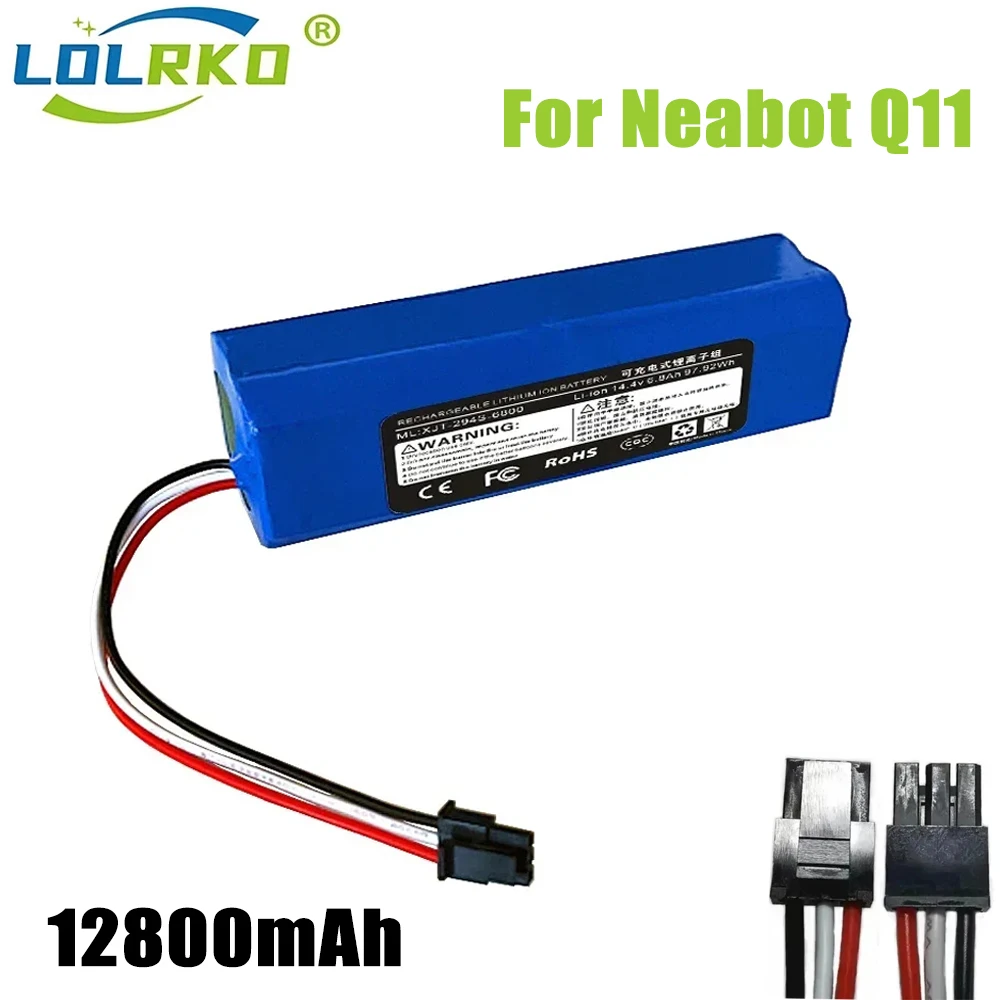 

New 14.4V 12800mAh Original Rechargeable Li-ion Battery for Neabot Robotic Vacuum Cleaner Q11 Replace Accessories