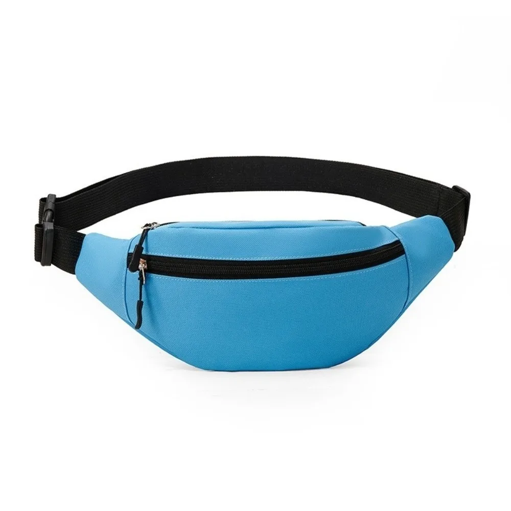 Casual Oxford Cloth Waist Pack Breathable Half Moon Shape Crossbody Bag Adjustable Strap Coin Pocket Belt Bag Unisex