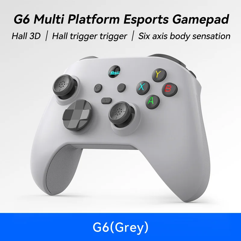 G6 wireless mobile game controller with Hall trigger and Hall joystick supporting switch/pc/android/IOS