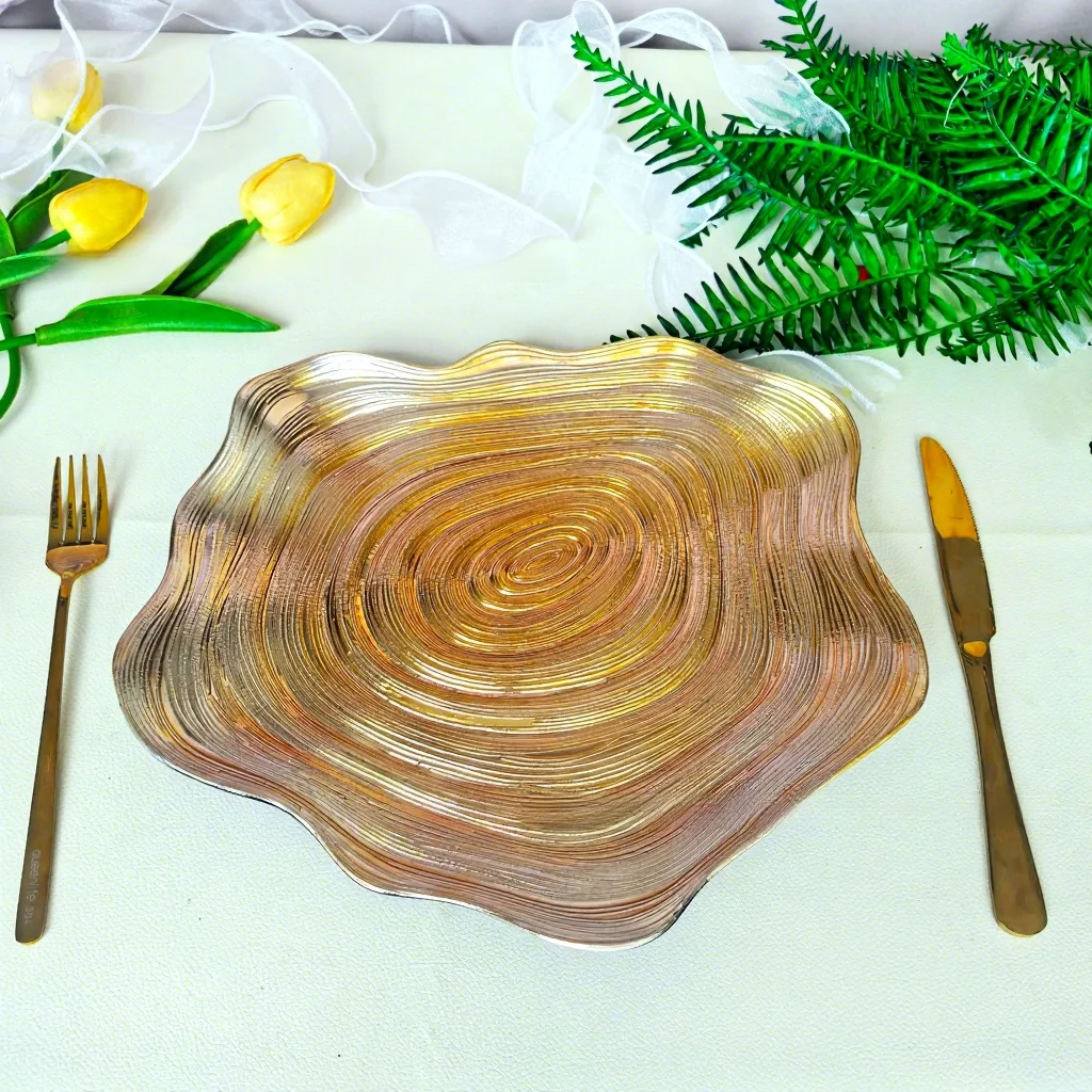 Charger Plates Fruit Tray Party Plate Hotel Catering Dish Festive Decorative Serving Wedding Decor