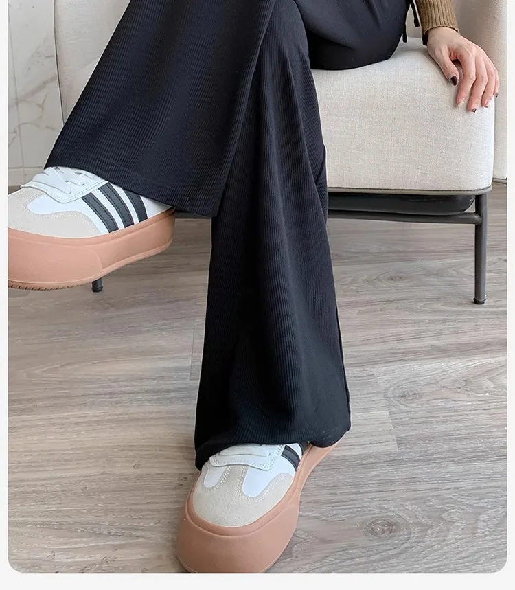 Umstandshose Frühling und Herbst Outdoor Wear Neue Sommer Petite Casual Kordelzug Gerade Hose mit weitem Bein Umstandsmode – Detail 20