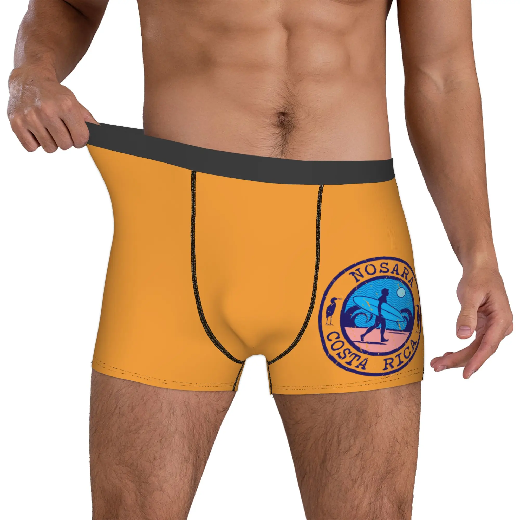 Custom Cool Summer Beach Surfing  Boxers Shorts Panties Men's Underpants Breathable Surfer Gift Briefs Underwear