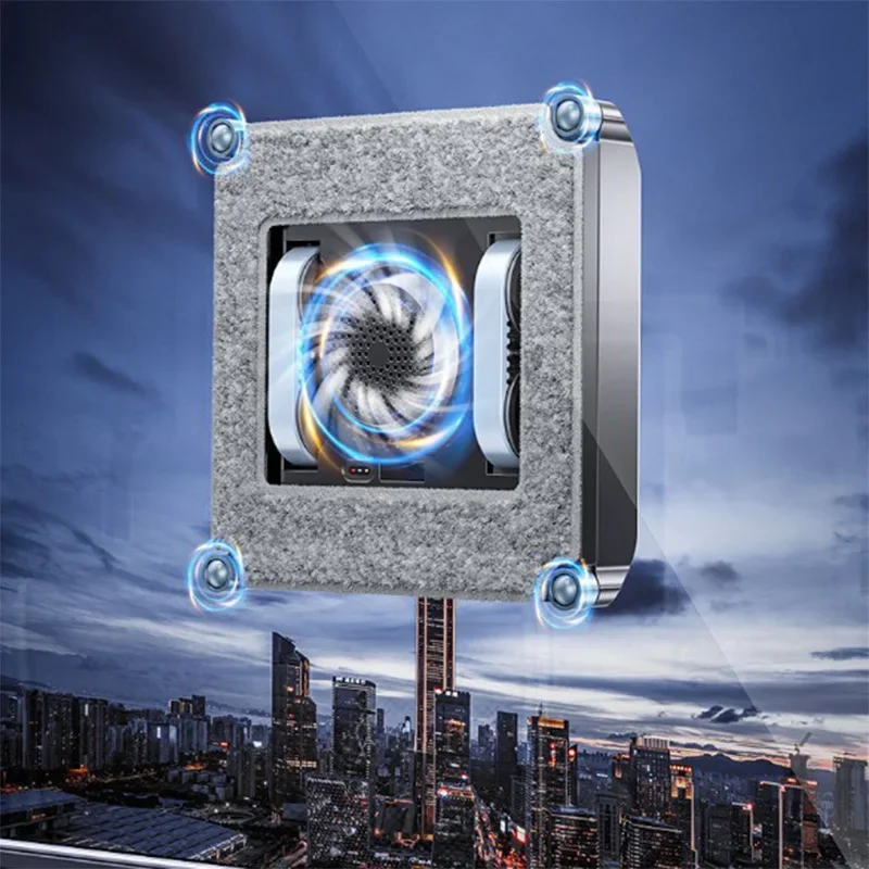 Window Cleaning Robot with Two-Way Water Spray Function; Home Glass, Floor, and Wall Cleaner Equipped with Laser Sensors