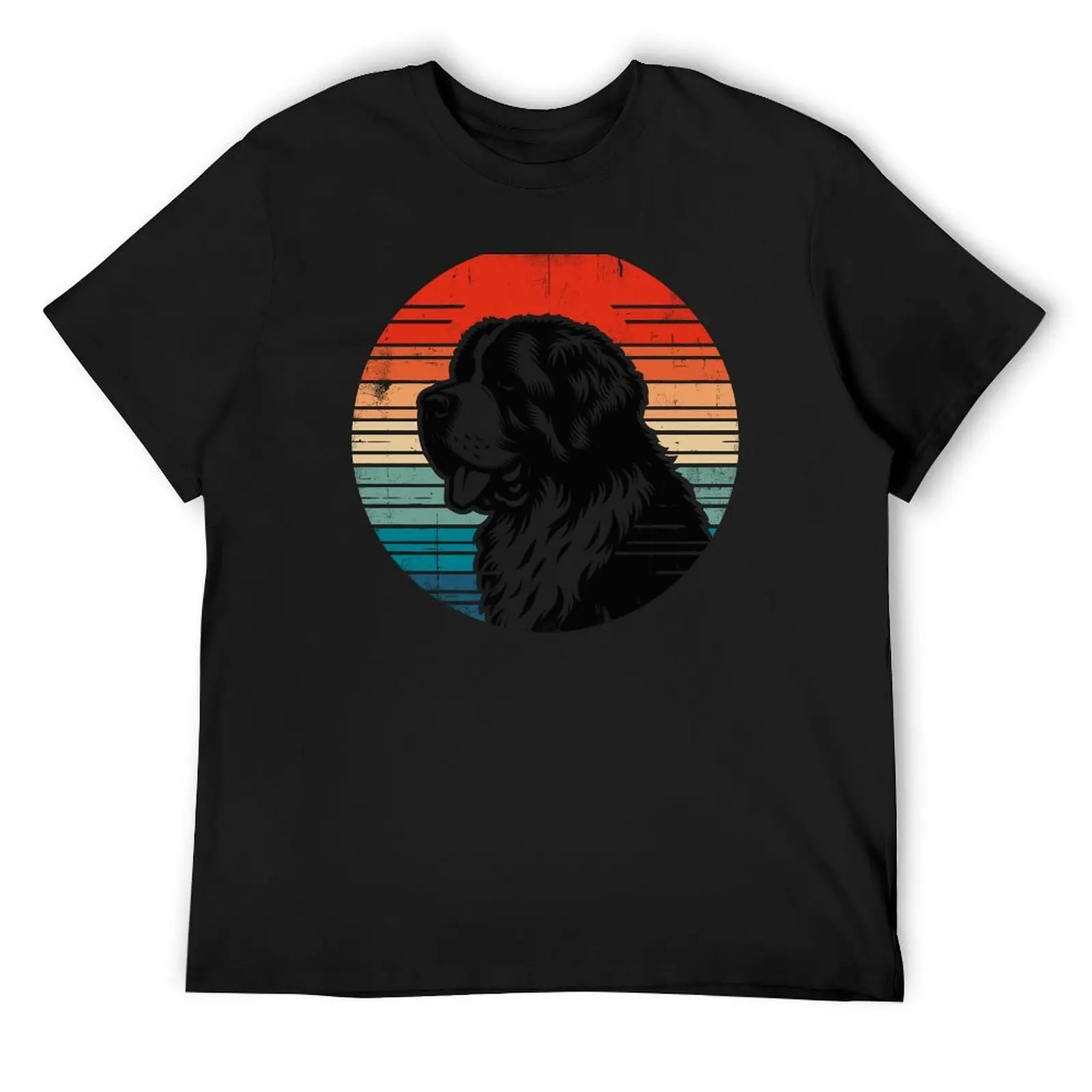 

Retro St Bernard Dog Vintage Sunset Dog Lover T-Shirt
