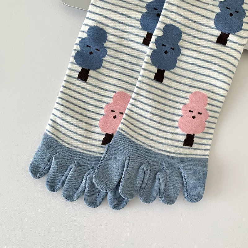Women's Socks Cute Funny Cartoon Dopamine Sweet Sports Cotton Socks For Girl Wholesale Kawaii Toe Socks Comfortable Breathable