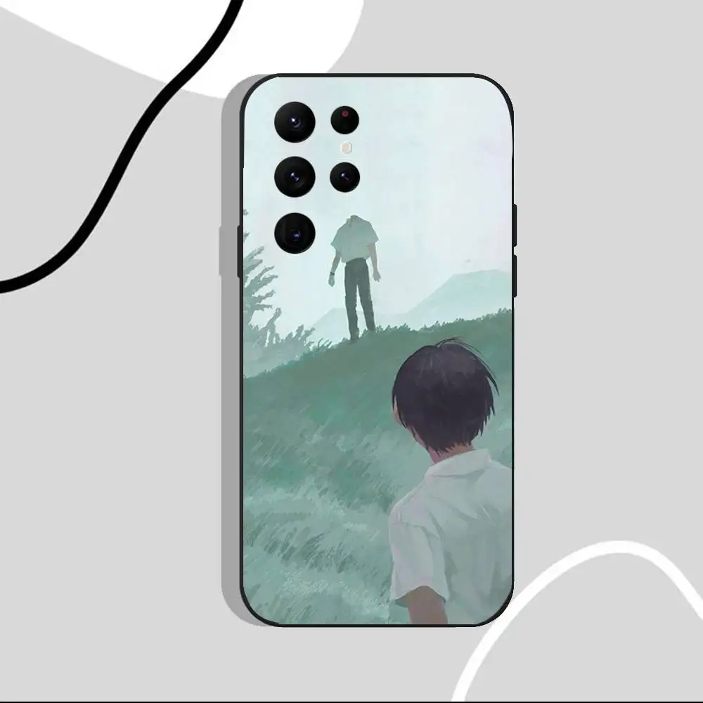 حافظة هاتف هيكارو دييد الصيفية لهاتف سامسونج S25، S24 Ultra، S20، S30 plus، S22 Plus، S23، Ultra 5G غلاف أسود من السيليكون