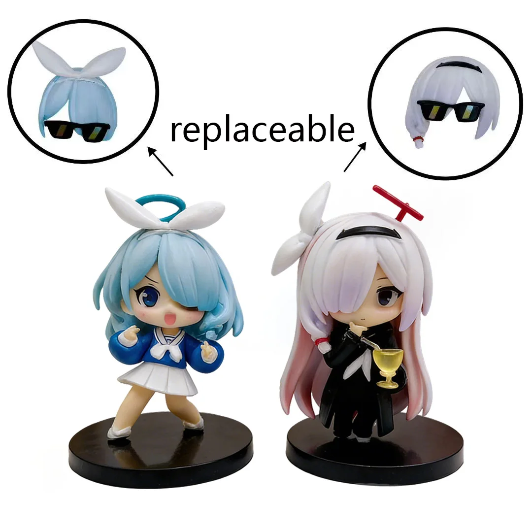 Blue Archive The Animation Q-version Figure A.R.O.N.A Anime Periphery Kawaii Sitting Toys Car Decoration Model birthday gifts