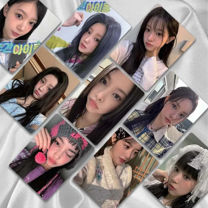 케이팝 아이돌 걸그룹 ILLIT 새 앨범 시리즈 포토카드, HD 프린트 로모 카드, YUNAH MINJU MOKA, Wonhee IROHA 팬 선물, 50 개/세트