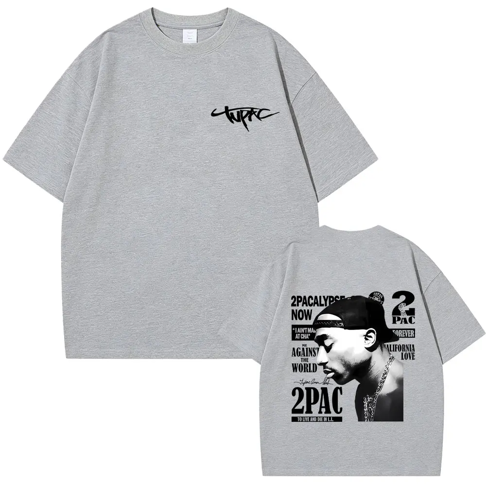 Rapper Tupac 2pac All Eyez on Me T-Shirt Sommer Herren Damen Hip-Hop Mode Übergroße Streetwear Herren Lässige Weiche Baumwoll-T-Shirts – Detail 6