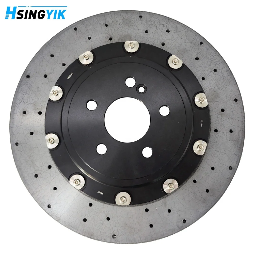 Hsingyik Rear Carbon Ceramic Break Disc for Mercedes Benz A205 A217 C190 C205 C217 S205 W205 W222 X290 A2224232012 360X26MM