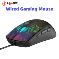 Wired Gaming Mouse 6 Keys Colorful Backlight Adjustable 3600DPI Matte Mouse for PC Gamer Computer Desktop Laptop
