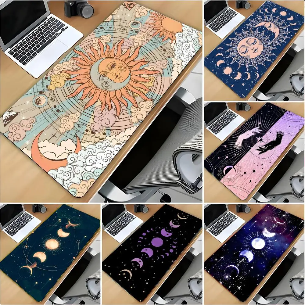 Mystic Cards T-Tarot Mouse Pad Large Mouse Pad Desk Mat Non‑Slip Gaming Board Game Mat with Stitched Edges