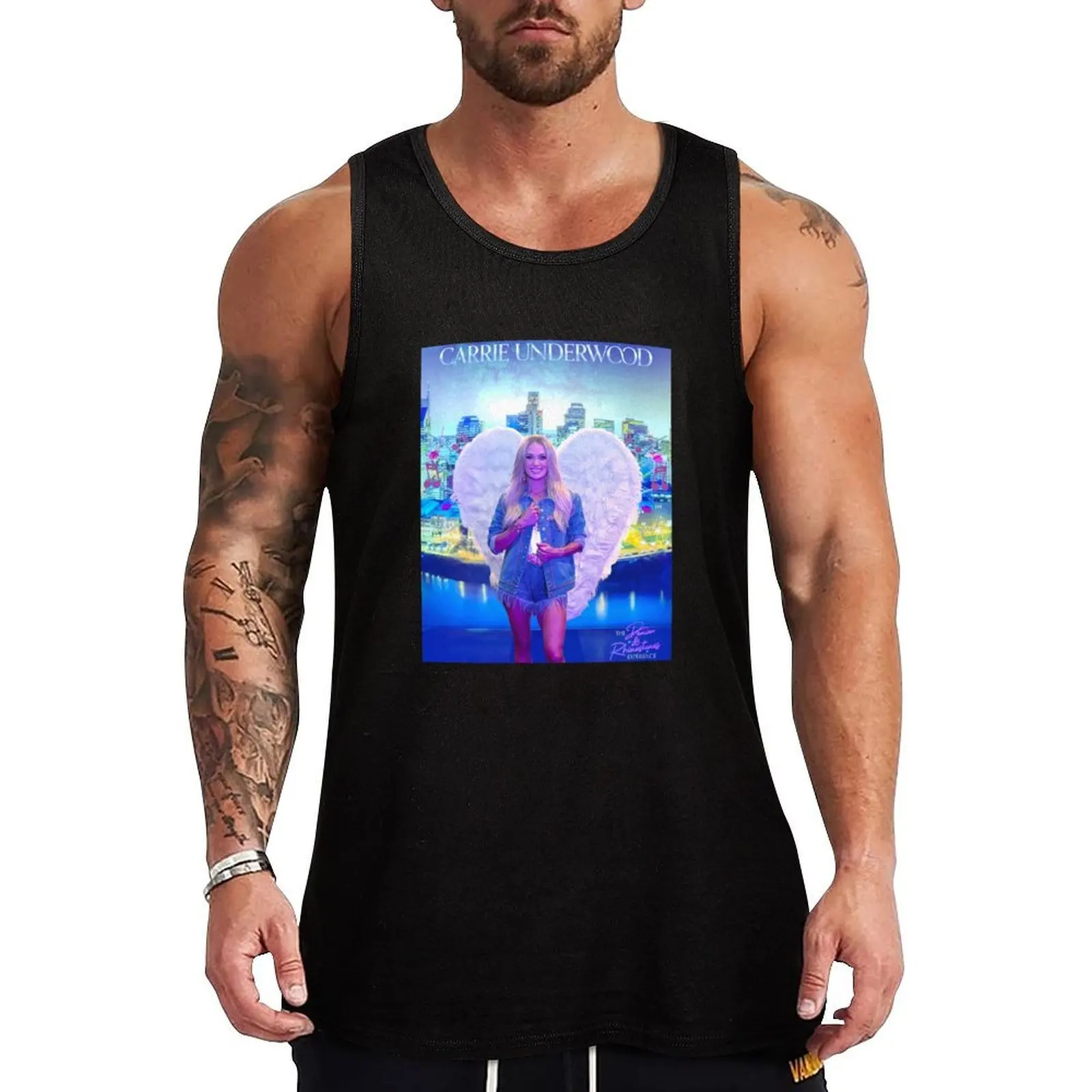 Carrie Underwood Tank Top Novelty Print Tank Top Casual Graphic Sleeveless Tee