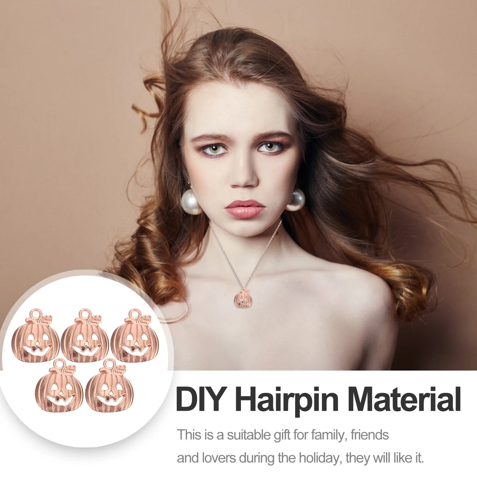 

100Pcs Pumpkin Pendant Charms Alloy DIY Jewelry Making Necklaces Earrings Halloween Decorative Accessories Charms