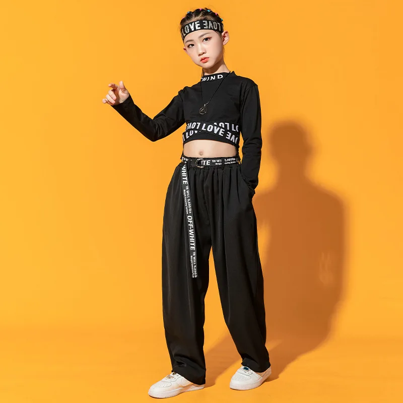 New Teenage Girls Clothing Set Fashion Streetwear Hip Hop Long Sleeve Tops+Pants 2pcs Outfits Girls Costume 8 9 10 12 13 14 16Y