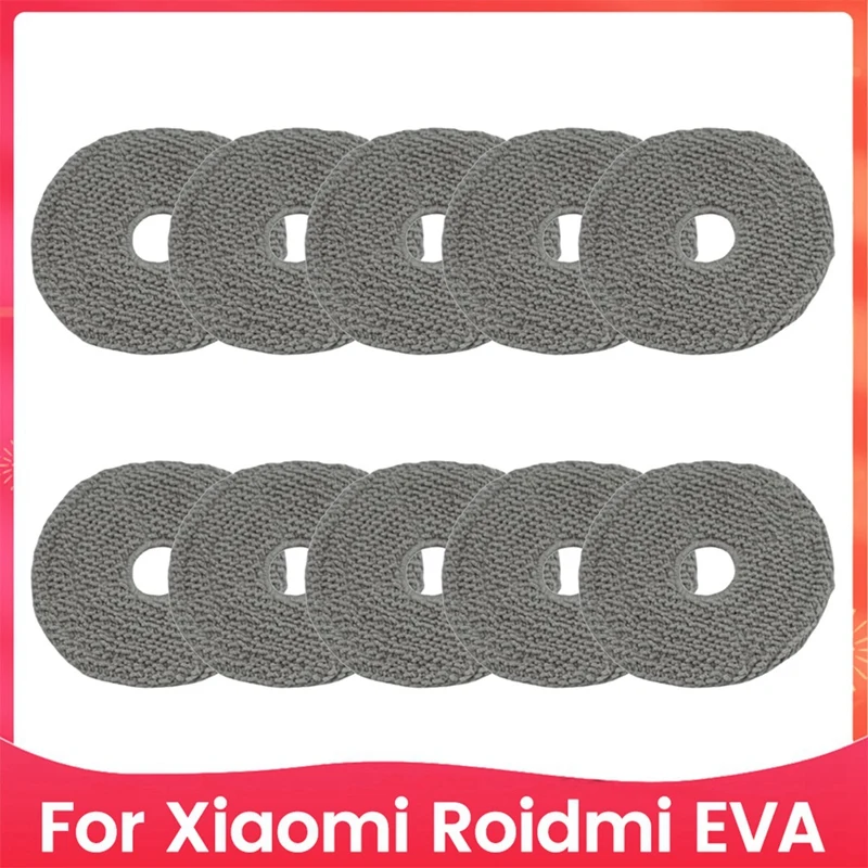 

B03C-10PCS Mop Cloth For Xiaomi Roidmi EVA Robot Vacuum Cleaner Mop Cloth Replacement Parts