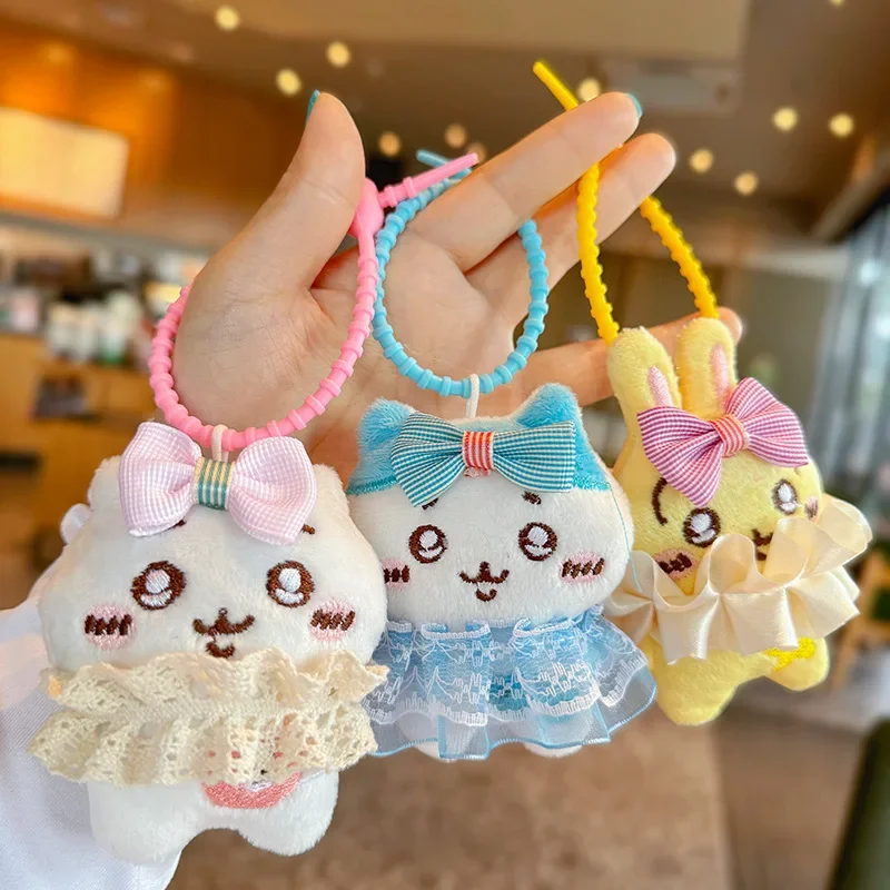 

New Self Mocking Bear Pendant Chiikawa Hachiware Usagi Chii Kohachi Usaki Bag Hanging Adorn Cute Keychain Doll Toys Girls Gifts