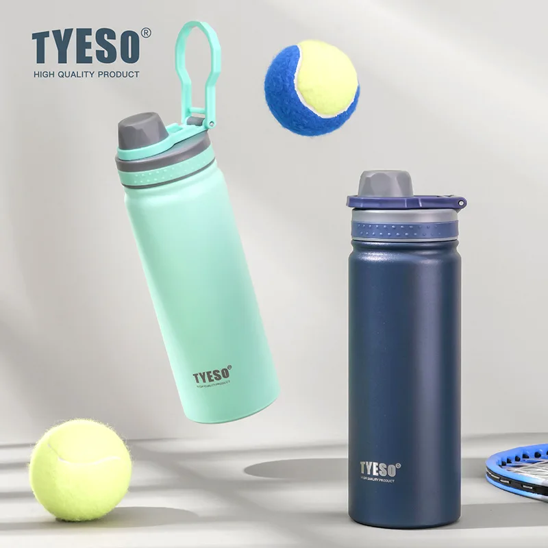Tyeso-botella termo de 530/750ML, termo de vacío de acero inoxidable, taza de viaje, botella de agua aislada, taza térmica deportiva, taza fría y caliente