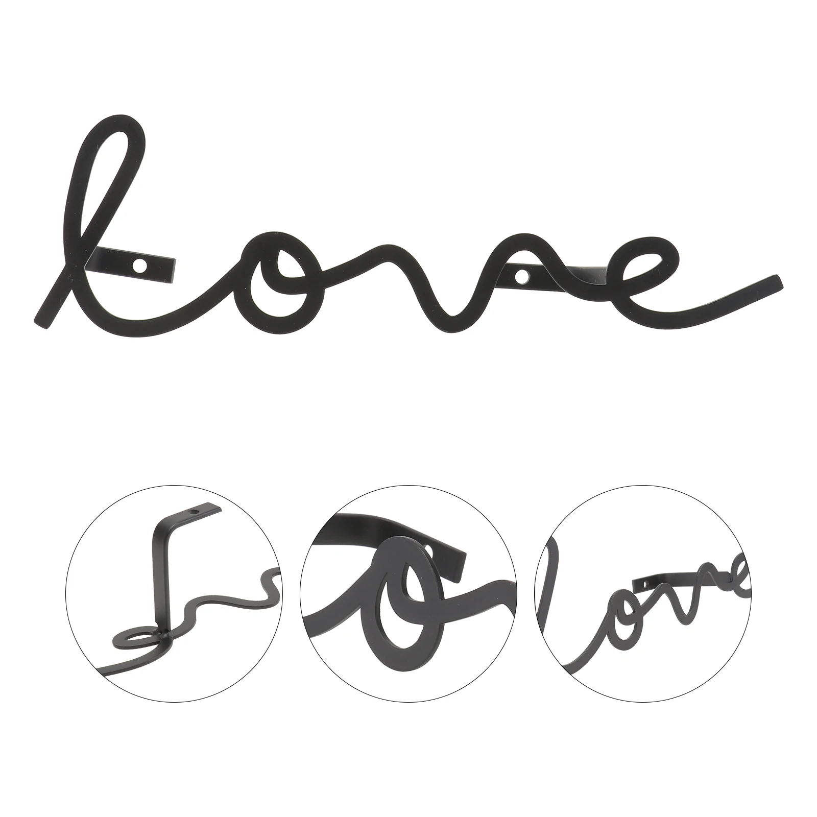 

Iron Wall Decor Wall Word Sculpture Home Pendant Vintage Signs Word Sculpture for Living Bedroom Easy Maintenance