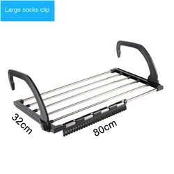 Stainless Steel Balcony Drying Shoe Rack Folding Window Diaper Drying Rack Laundry Clothes Dryer Portable Towel Storage Rack