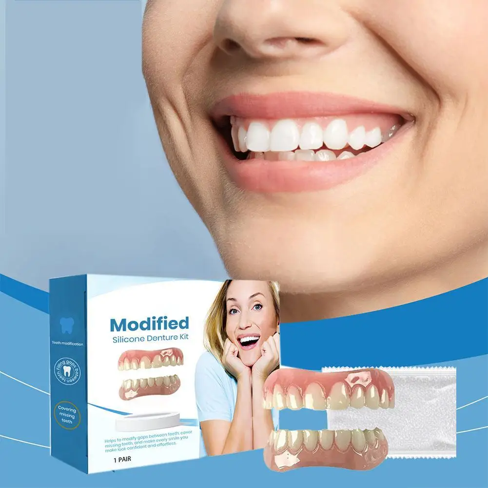 Silicone Wire Denture Set 2024 Denture Wire Set for Men and Women Beautify Teeth Stickers Comfortable and Easy to Use