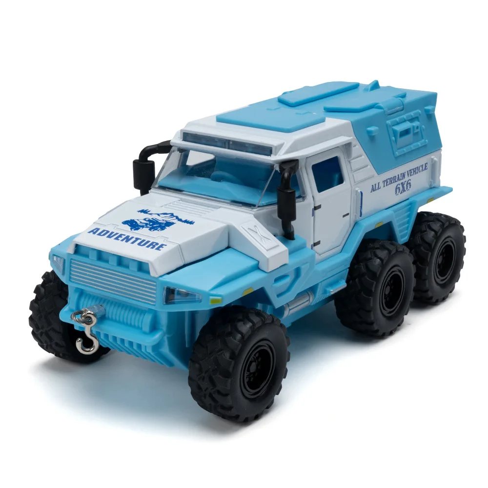 

1:32 Conqueror Armored Vehicle Simulation 6X6 Off-road Car Model Alloy Diecast Car Sound Light Series Toy Gift