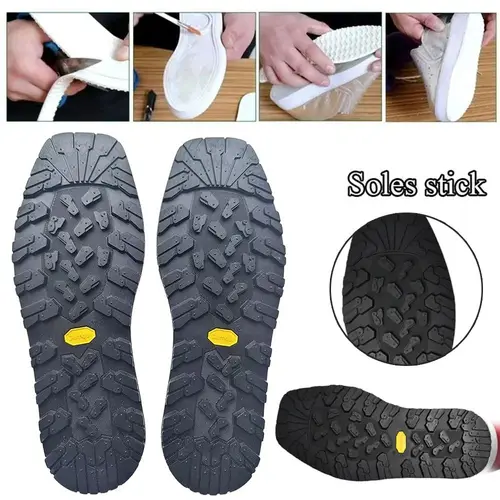 Imagen 2 del producto Pegatinas antideslizantes de goma para zapatos, almohadillas antideslizantes cortables resistentes al desgaste, Material grueso, Compatible con cuero