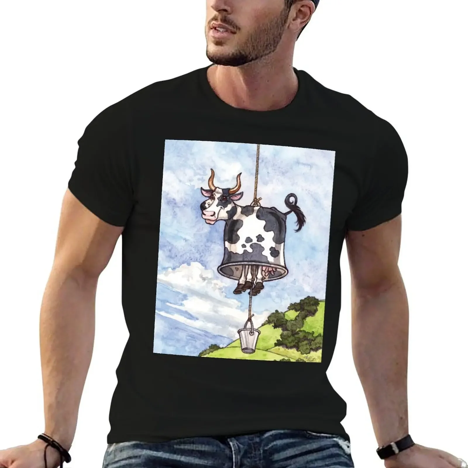 Cowbell - a visual pun T-Shirt anime korean fashion mens t shirts pack