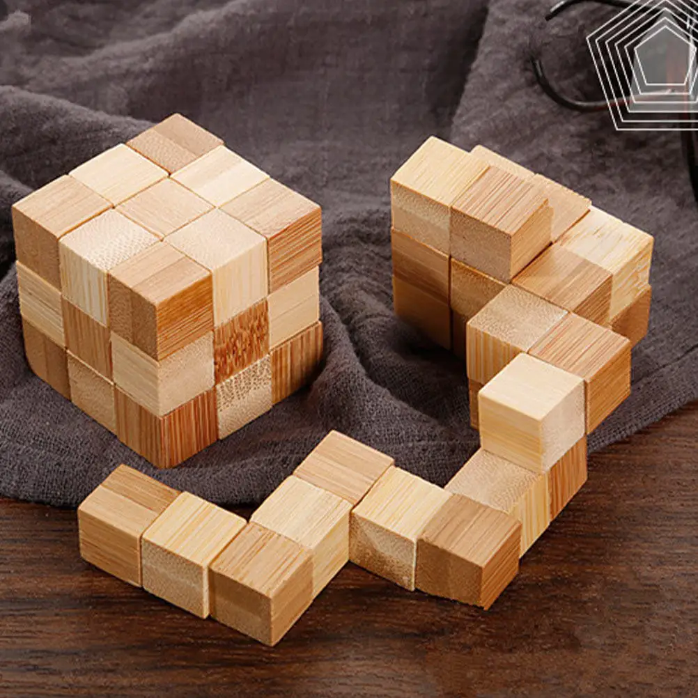 

4Pcs Kongming Lock Bamboo Intelligence Puzzle Teaser Educational Family Logic Game Puzzle Toy Luban Toy