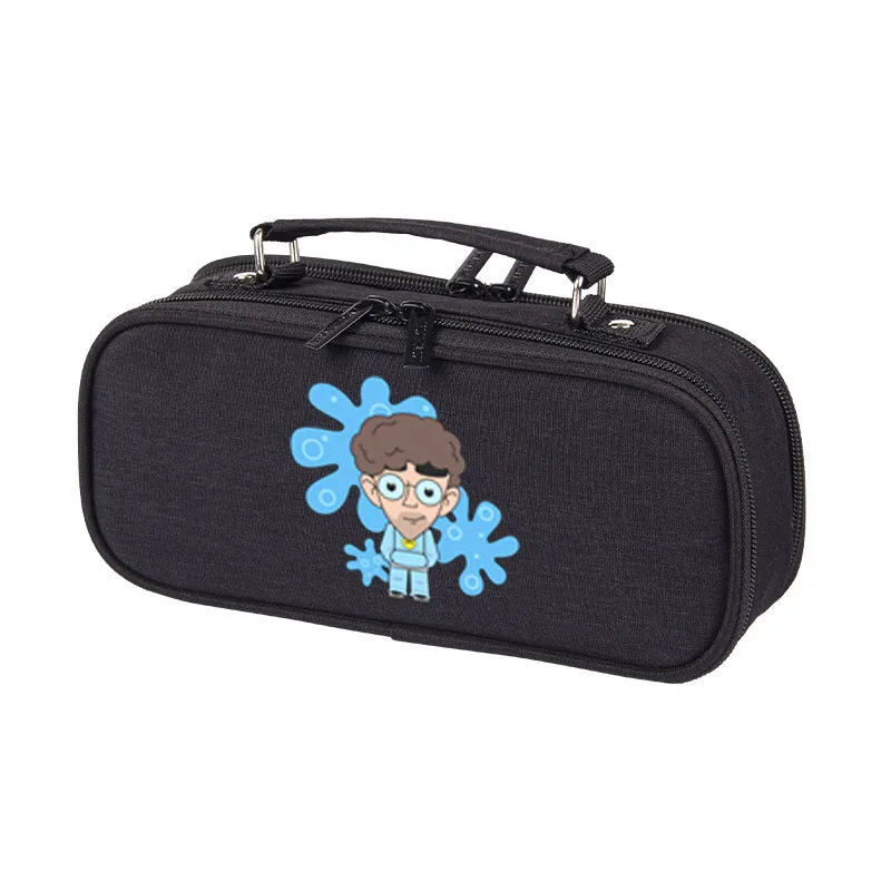 Estuche de lápices Kawaii de dibujos animados para niñas, bolsa de lona de gran capacidad, suministros escolares